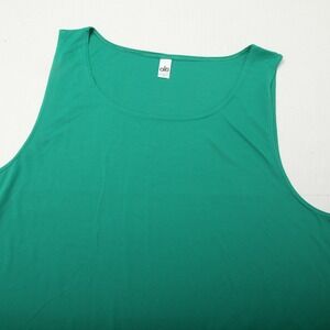Alo Yoga Shirt Mens 2XL Green Athletic Performance Tank Top Sleeveless